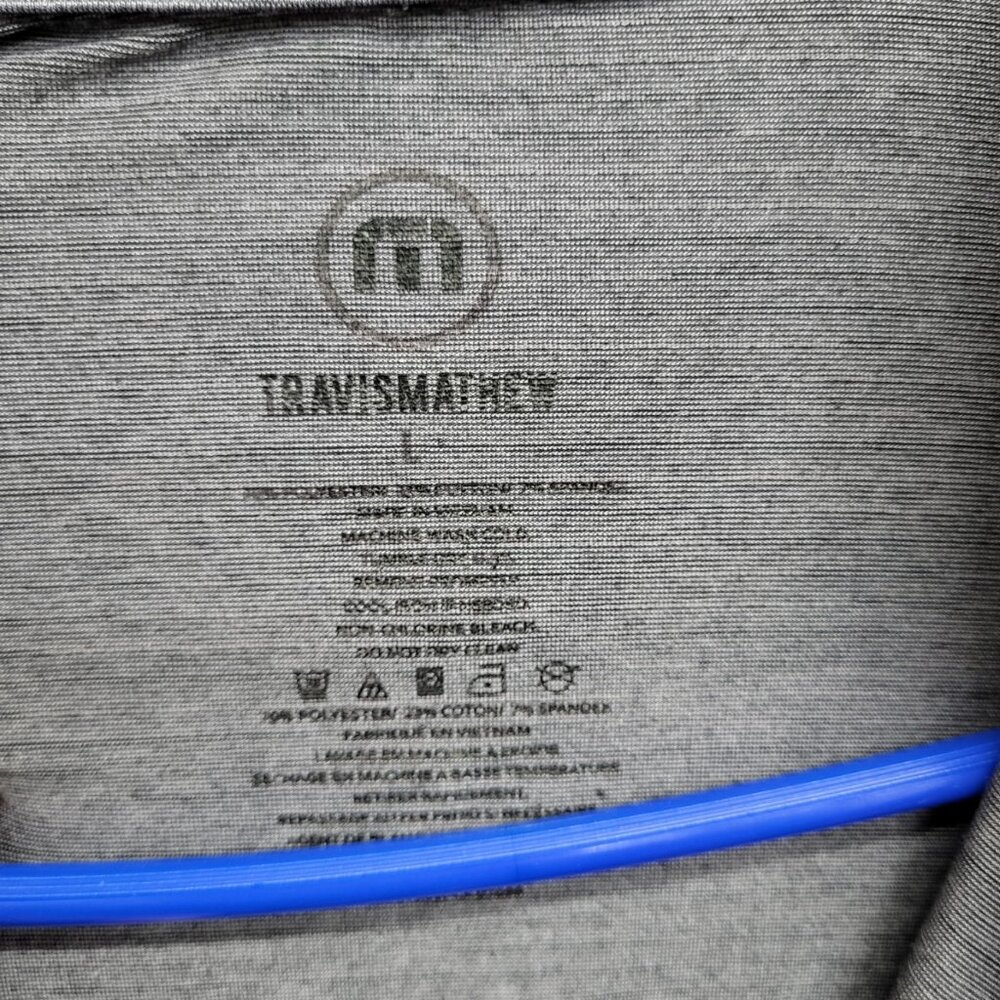 Travis Mathew 1/4 Zip Pullover Mens Large Gray Shirt Performance Golf Stretch - Picture 4 of 7